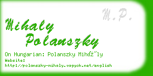 mihaly polanszky business card